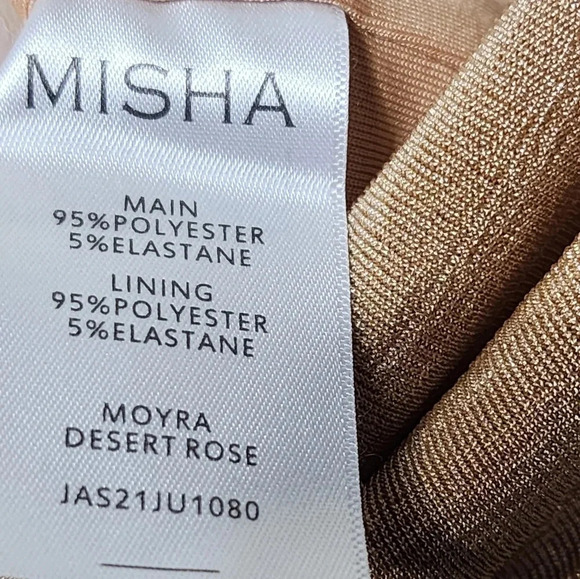 MISHA Moyra Jumpsuit in Khaki Size 4 Party Elegant Wedding Holiday - Picture 10 of 10